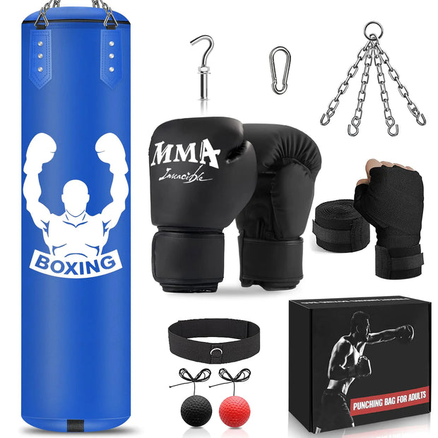 Hanging Punching Bag for Adults 4FT PU Heavy Bag