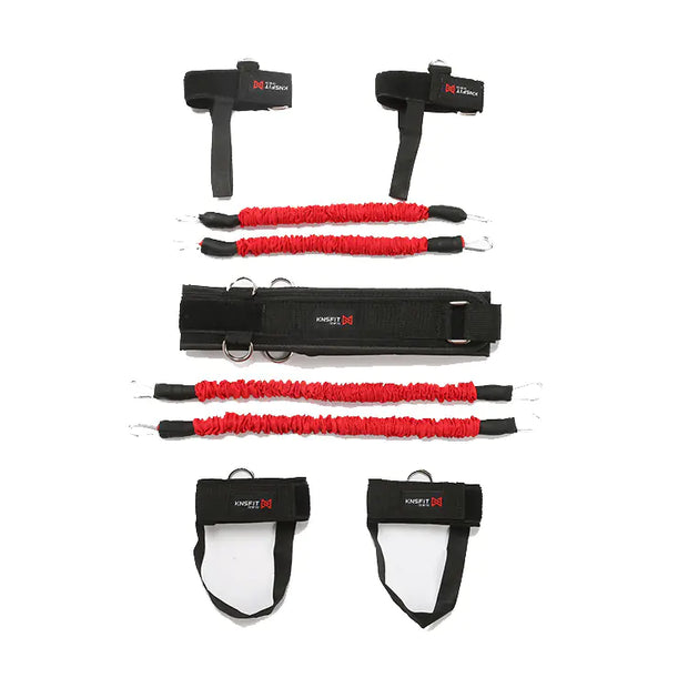 Leg Resistance Trainer with Elastic Bands for Workouts