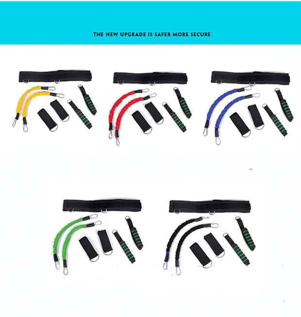 Leg Resistance Trainer with Elastic Bands for Workouts