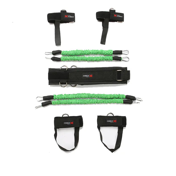 Leg Resistance Trainer with Elastic Bands for Workouts