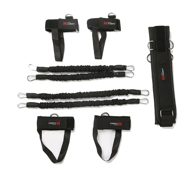 Leg Resistance Trainer with Elastic Bands for Workouts