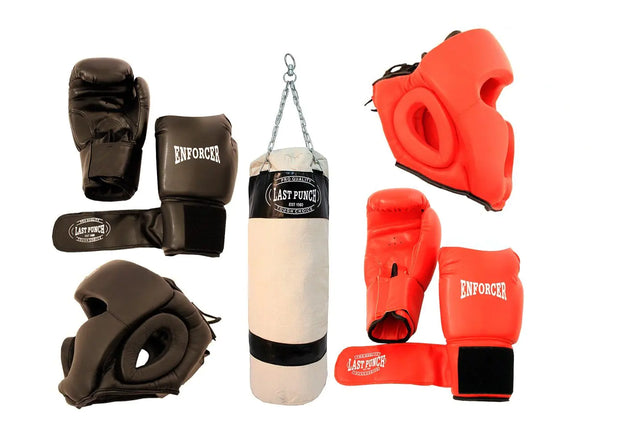 Ultimate Boxing Trainer Kit: Gloves, Headgear & Punching Bag