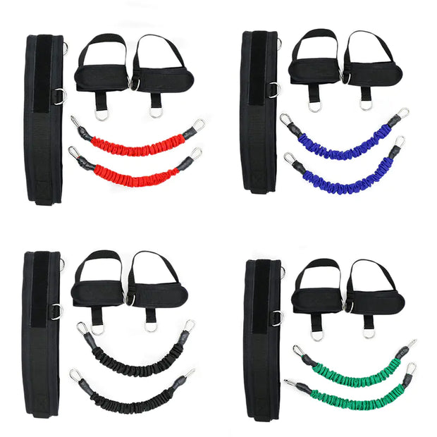 Leg Resistance Trainer with Elastic Bands for Workouts