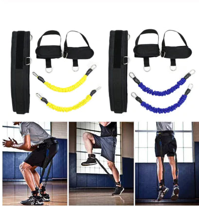 Leg Resistance Trainer with Elastic Bands for Workouts